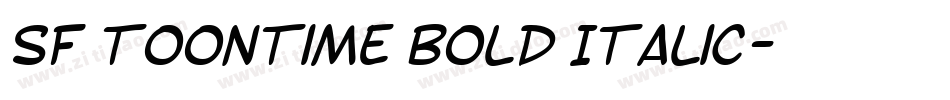 SF Toontime Bold Italic字体转换